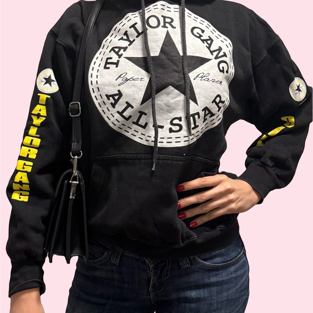 Black Taylor Gang Hoodie with Yellow Accents